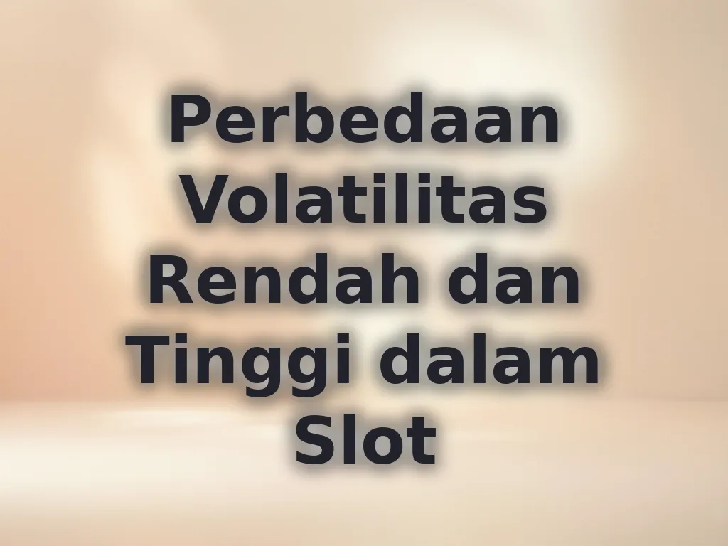 Perbedaan Volatilitas Rendah dan Tinggi dalam Slot